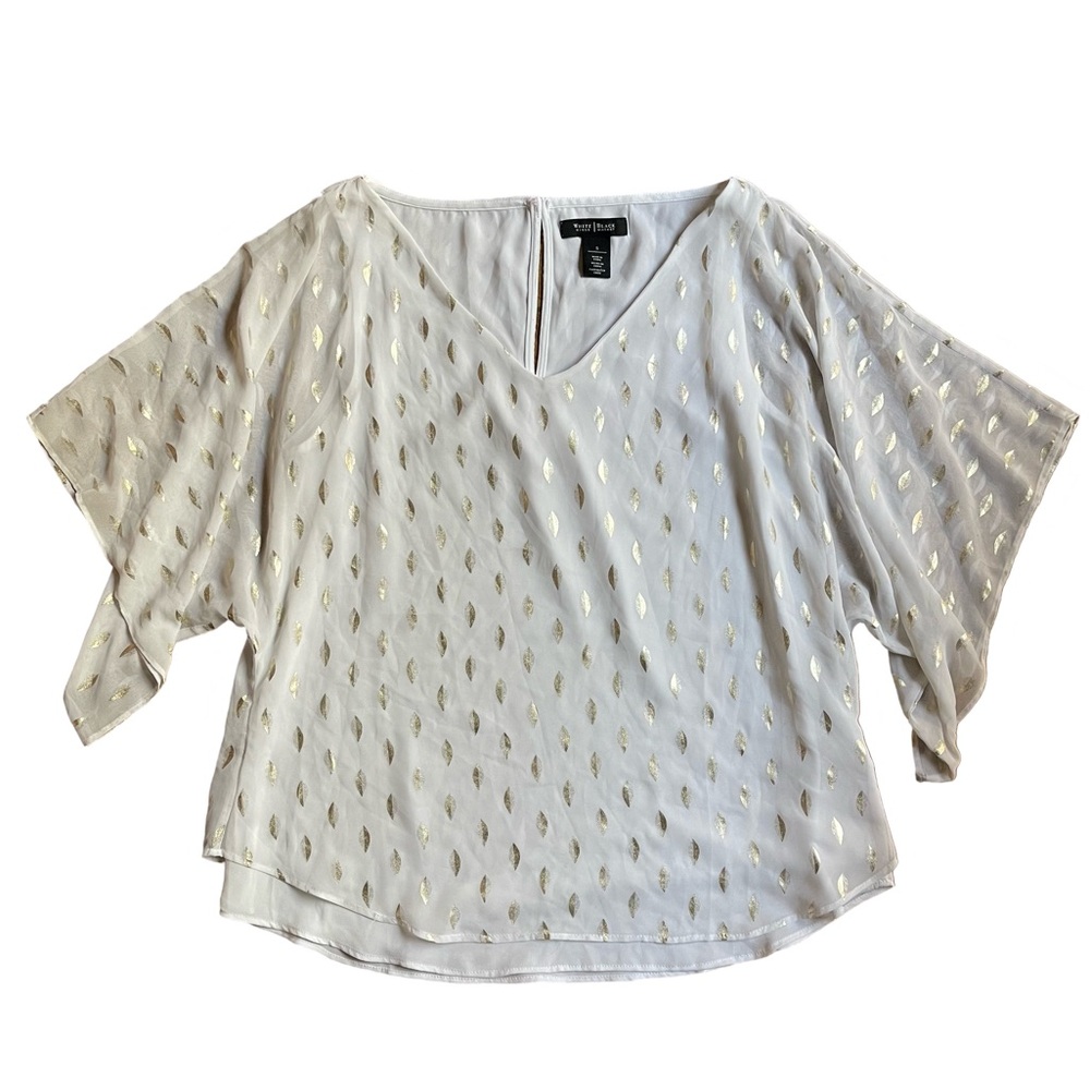 White and Gold Women's Top